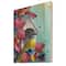 Designart - Titmouse Bird Sitting On A Branch Near A Birdhouse - Traditional Print on Natural Pine Wood